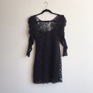 Navy Zara lace dress